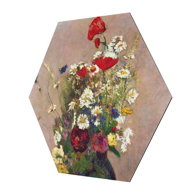 Tavlor blommor  Odilon Redon - Flower Vase with Poppies
