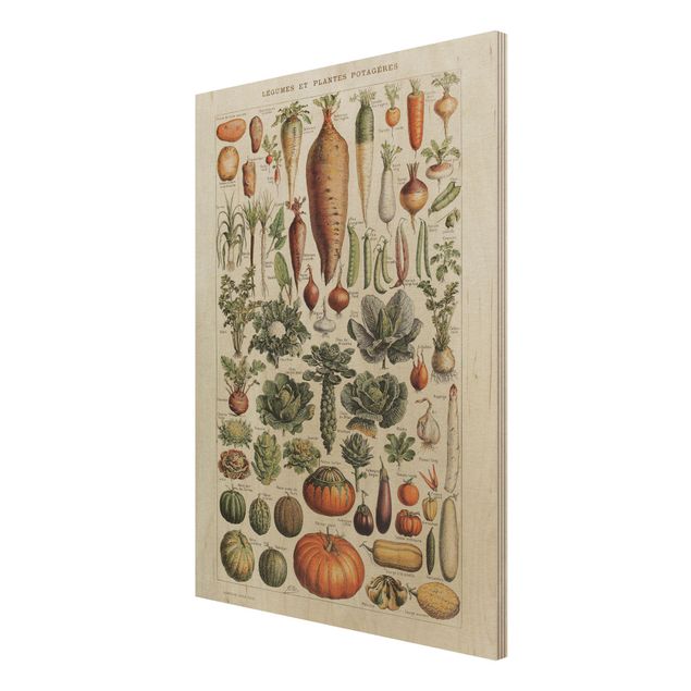 Trätavlor vintage Vintage Board Vegetables
