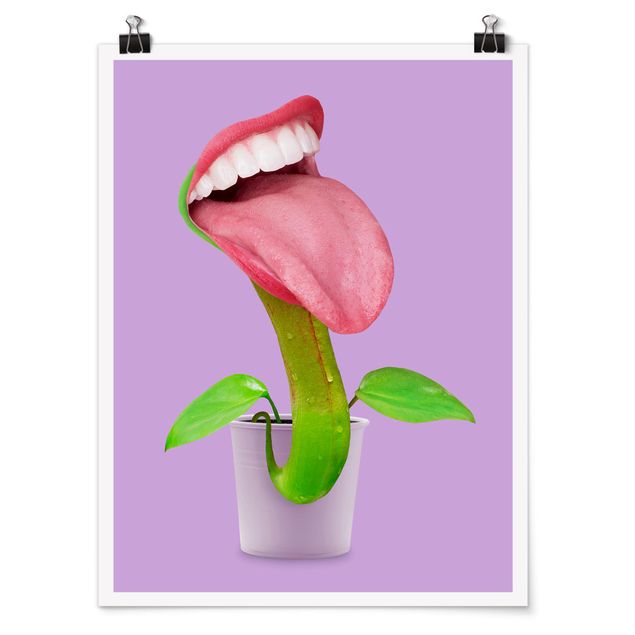 Posters konstutskrifter Carnivorous Plant With Mouth