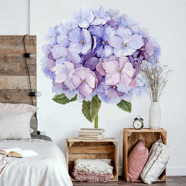 Kök dekoration Watercolour Hydrangea Blue Bloom XXL