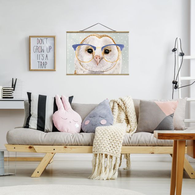 Tavlor modernt Animals With Glasses - Owl