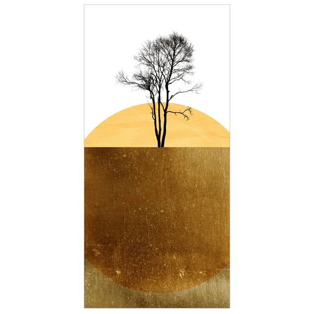 Rumsavdelare Golden Sun With Tree