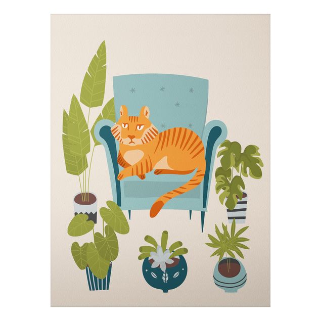 Tavlor katter Domestic Mini Tiger Illustration
