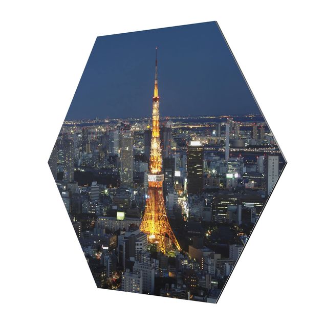 Tavlor blå Tokyo Tower