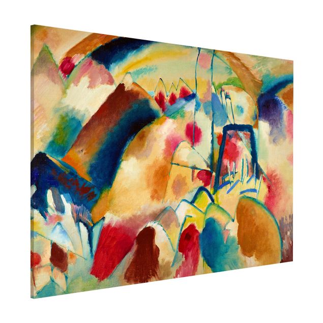 Konststilar Expressionism Wassily Kandinsky - Landscape With Church (Landscape With Red Spotsi)