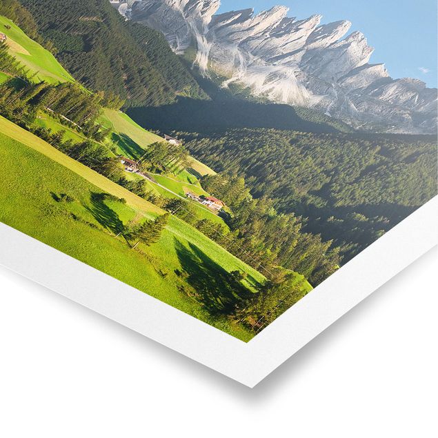 Posters landskap Odle In South Tyrol