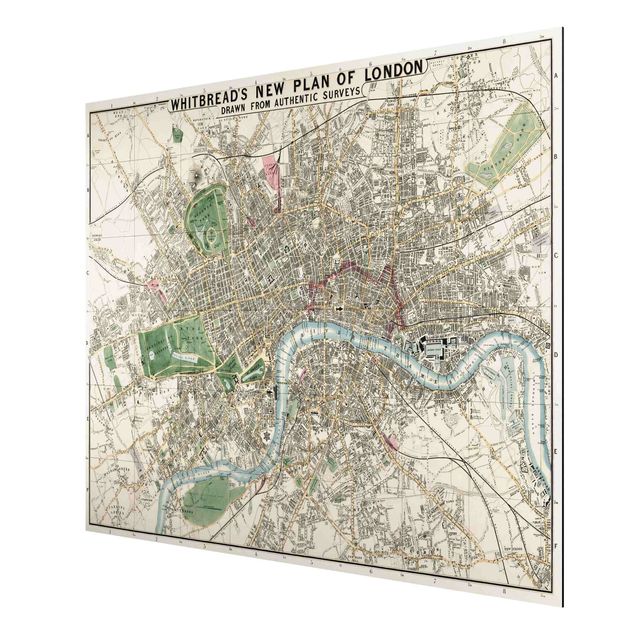 Tavlor arkitektur och skyline Vintage Map London