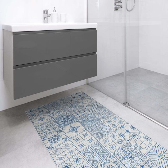 långa mattor Tile Pattern Coimbra Blue