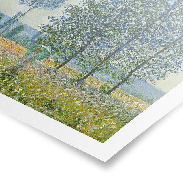 Tavlor träd Claude Monet - Fields In Spring