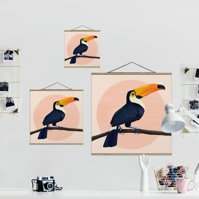 Tavlor Laura Graves Art Illustration Bird Toucan Painting Pastel