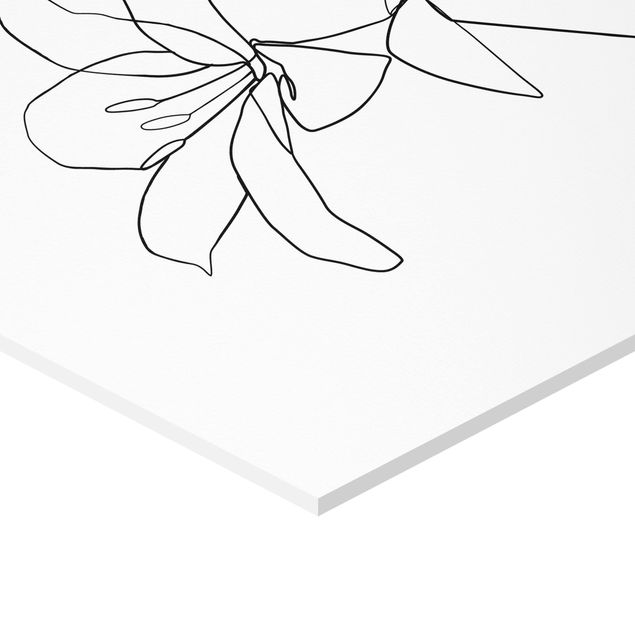 Tavlor Line Art Flower Black White