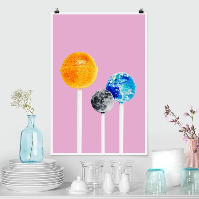 Kök dekoration Lollipops With Planets