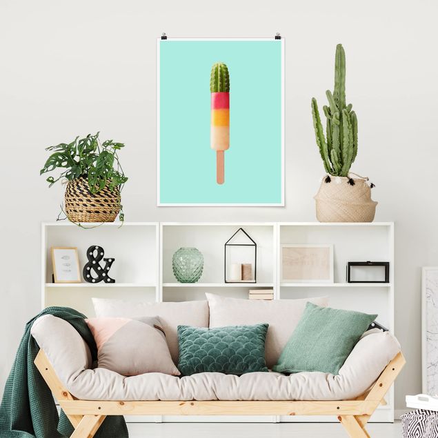 Posters konstutskrifter Popsicle With Cactus