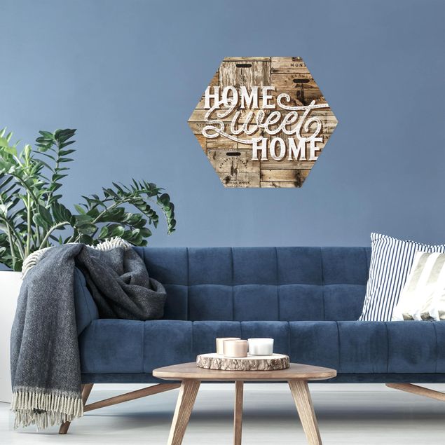Tavlor ordspråk Home sweet Home Wooden Panel