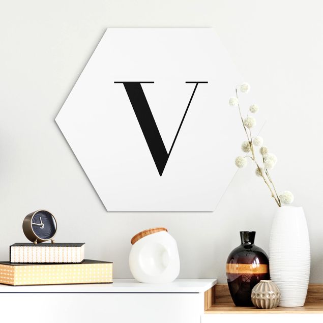 Kök dekoration Letter Serif White V
