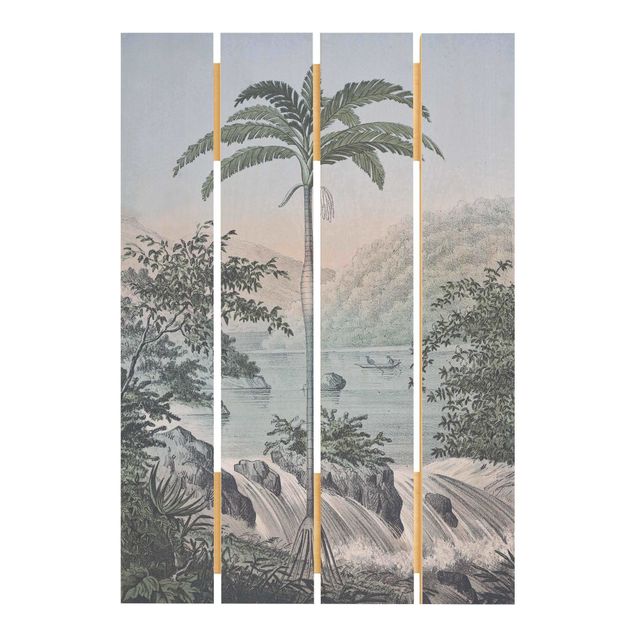 Tavlor Andrea Haase Vintage Illustration - Landscape With Palm Tree