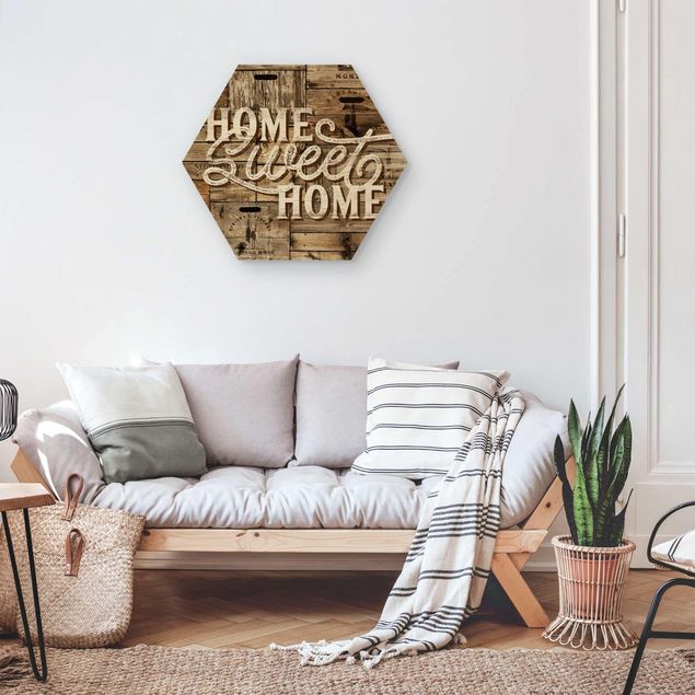 Trätavlor ordspråk Home sweet Home Wooden Panel