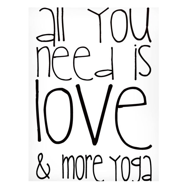 Magnettavla ordspråk Love and Yoga