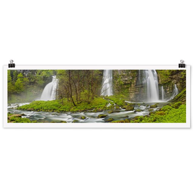 Posters landskap Waterfalls Cascade De Flumen