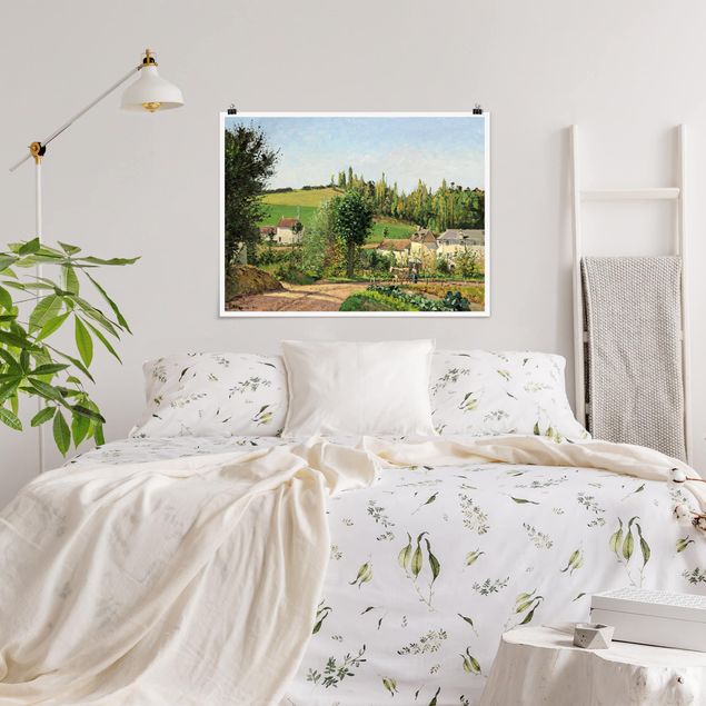 Konststilar Pointillism Camille Pissarro - Hamlet In The SurRolling Hillss Of Pontoise