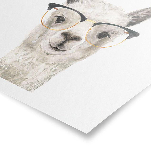 Tavlor modernt Hip Lama With Glasses I