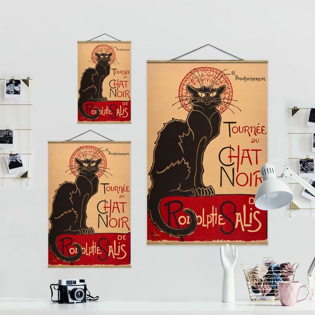 Tavlor retro Théophile Steinlen - The Black Cat