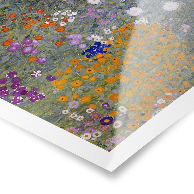 Posters blommor  Gustav Klimt - Cottage Garden