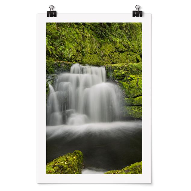 Tavlor natur Lower Mclean Falls In New Zealand