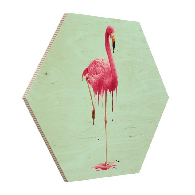 Hexagonala tavlor Melting Flamingo