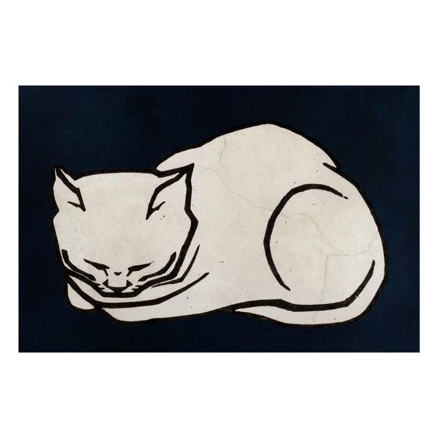 Tavlor katter Sleeping Cat Illustration