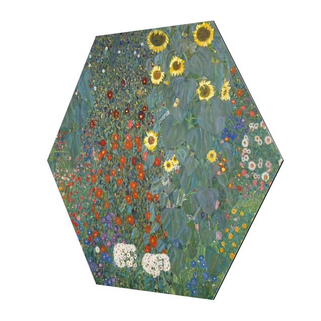 Tavlor blommor Gustav Klimt - Garden Sunflowers