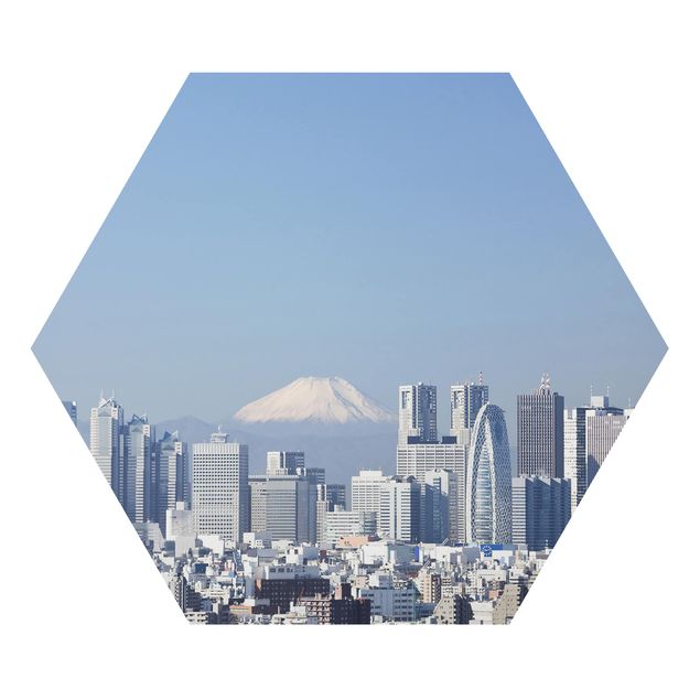 Tavlor arkitektur och skyline Tokyo In Front Of Fuji