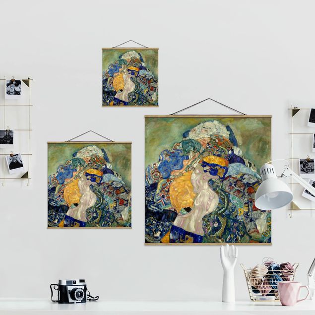 Tavlor mönster Gustav Klimt - Baby (cradle)