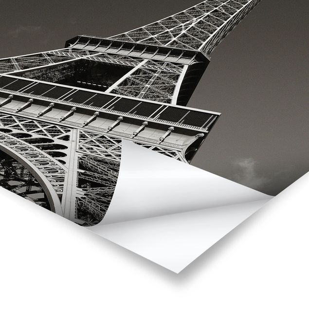 Tavlor svart och vitt Eiffel tower