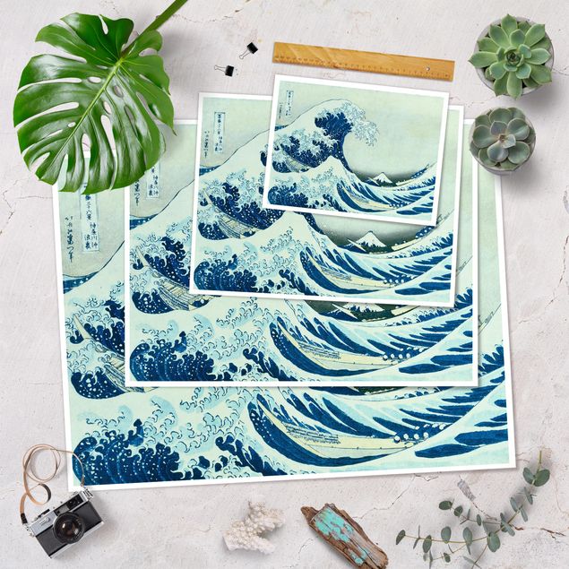 Posters landskap Katsushika Hokusai - The Great Wave At Kanagawa