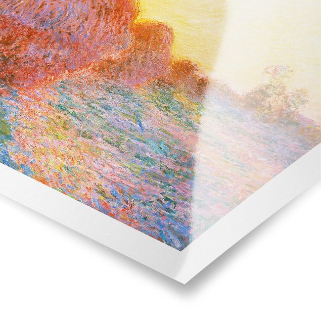 Posters konstutskrifter Claude Monet - Haystack In Sunlight