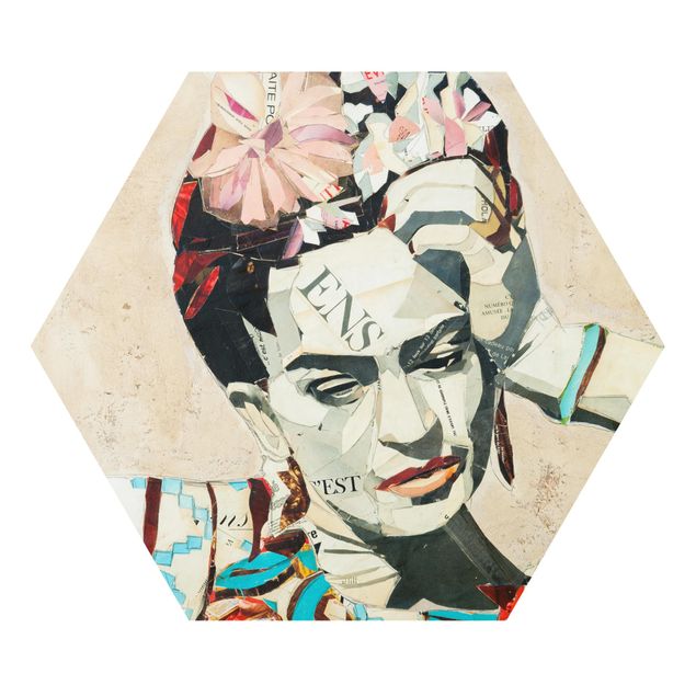 Tavlor modernt Frida Kahlo - Collage No.1