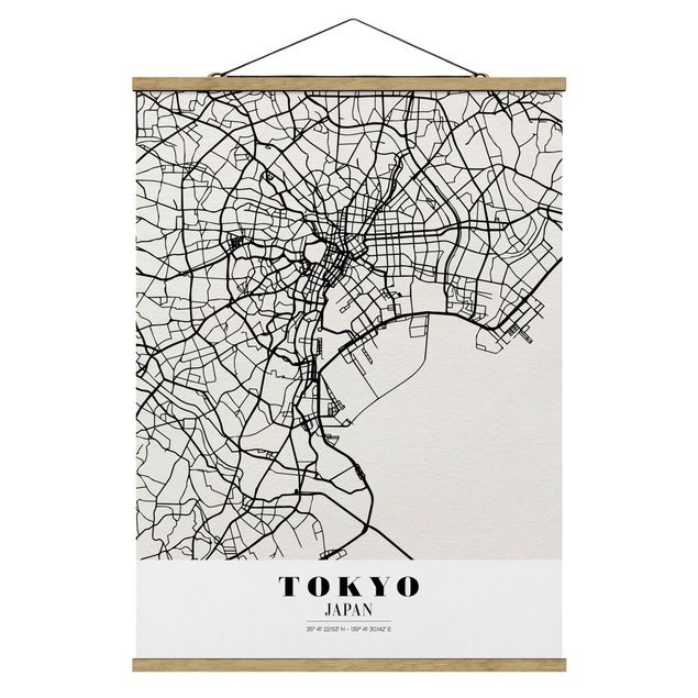 Tavlor världskartor Tokyo City Map - Classic