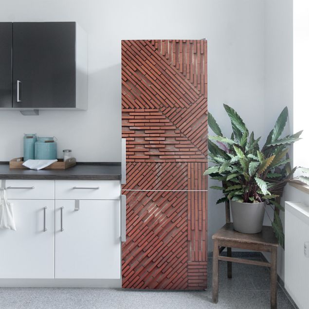 Möbelfolier matt Design Brick Red