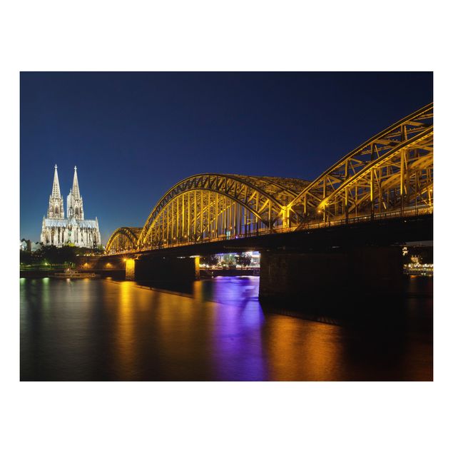 Tavlor arkitektur och skyline Cologne At Night