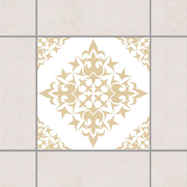 Kök dekoration Tile Pattern White Light Brown