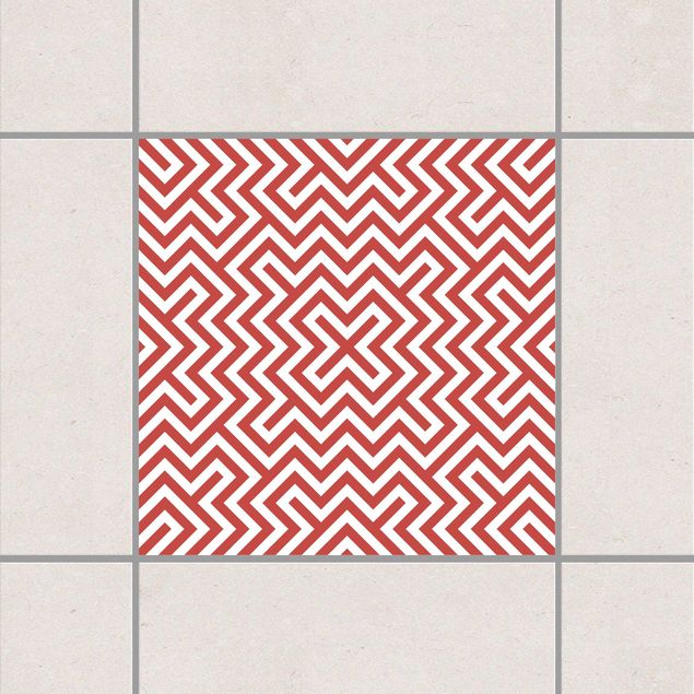Kök dekoration Geometric stripe pattern Red