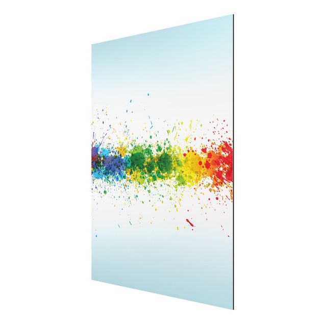 Tavlor abstrakt Rainbow Splatter