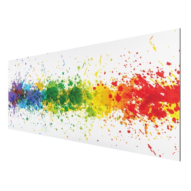 Tavlor abstrakt Rainbow Splatter