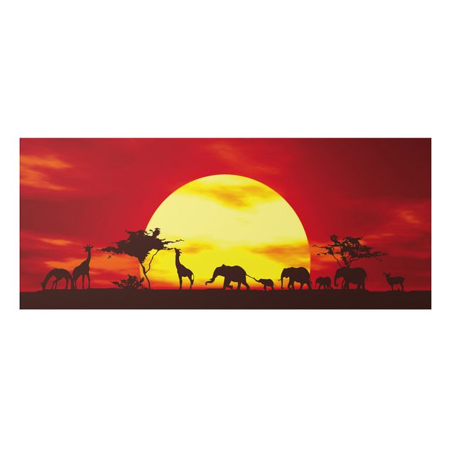 Tavlor elefanter No.CG80 Sunset Caravan