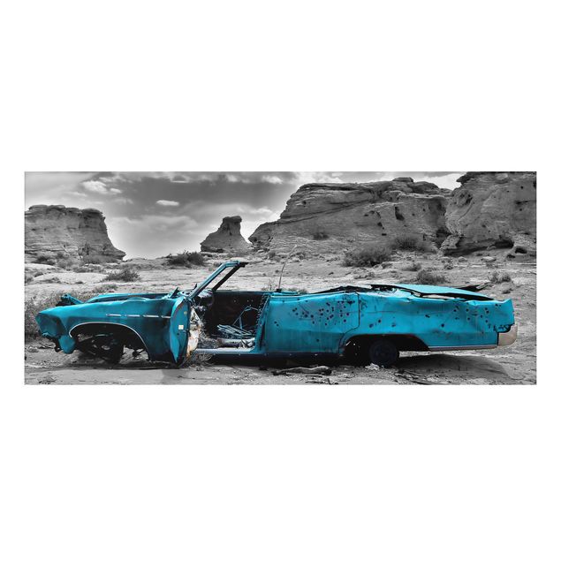 Tavlor landskap Turquoise Cadillac