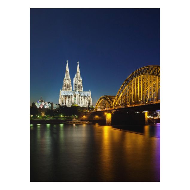 Tavlor arkitektur och skyline Cologne At Night