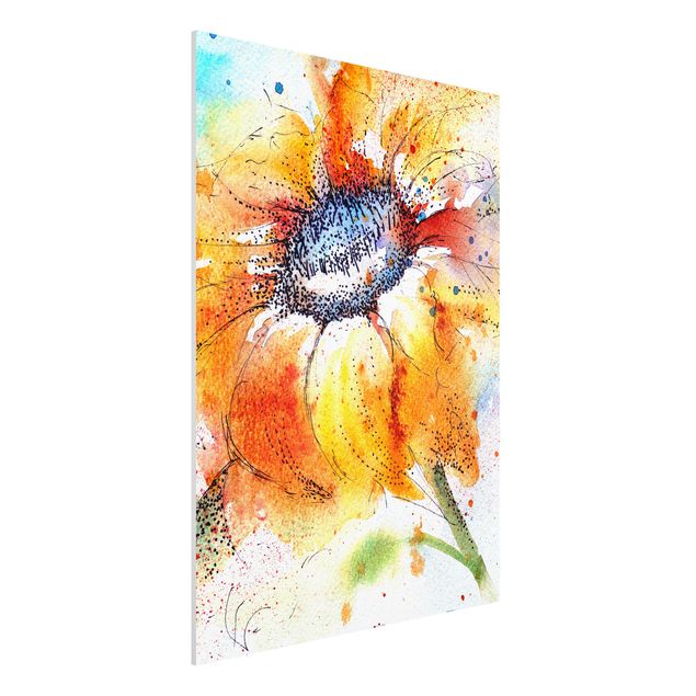 Tavlor solrosor Painted Sunflower