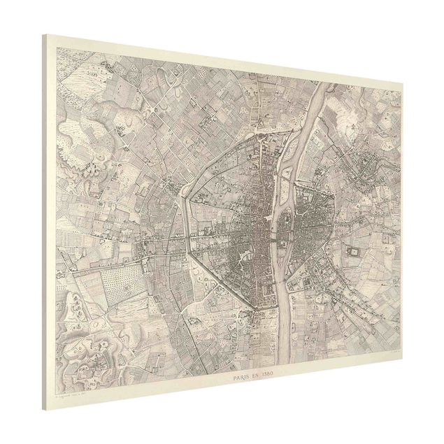 Kök dekoration Vintage Map Paris