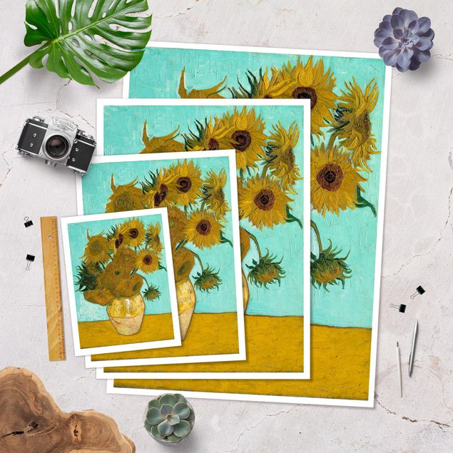 Posters blommor  Vincent van Gogh - Sunflowers